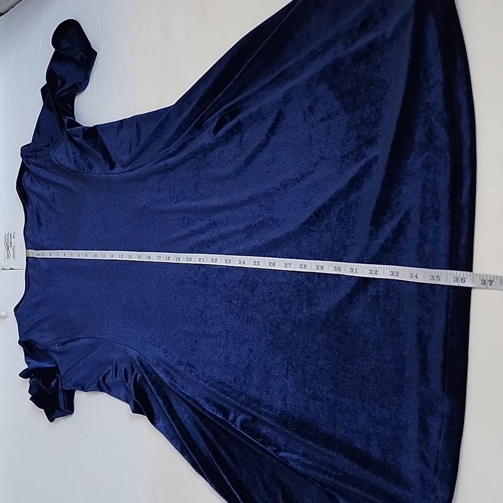 LANDS  END VELVET NAVY  DRESS/ M/P - Picture 10 of 14